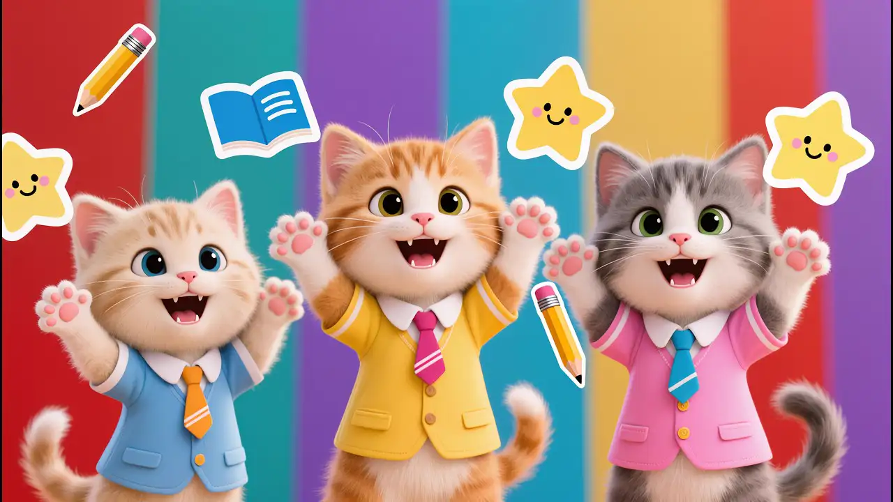 😹 Funny School Kittens Dancing | Cute Cat Dance Show 🎒✨